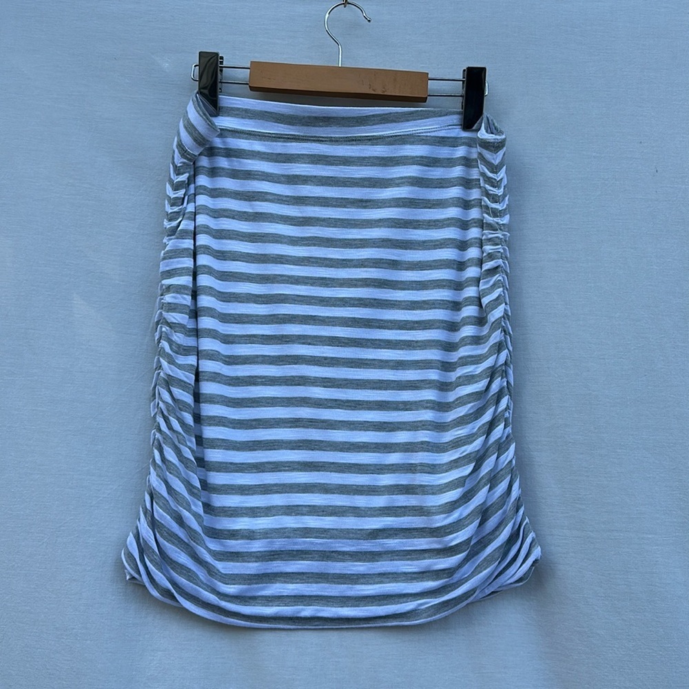 Splendid Striped soft Ruched Sided Skirt